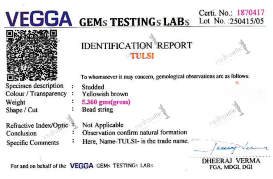 108+1 Beads Original Tulsi Mala