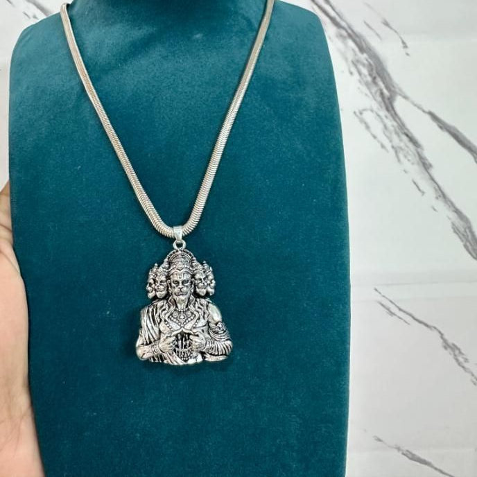Panchamukhi Hanuman Pendant With Snake Chain