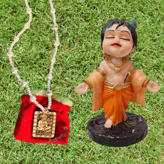Bal Krishna with Hanuman Ji Tulsi Kanthi Mala