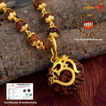 Om Rudraksha Pendant