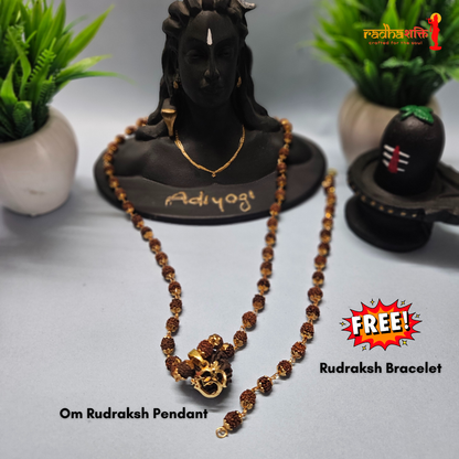 Om Rudraksha Pendant