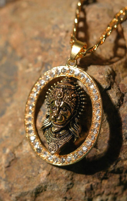 Gold-plated Hanuman Ji Pendant