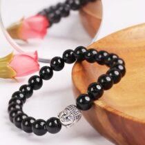 Black Tourmaline Buddha Bracelet For Men