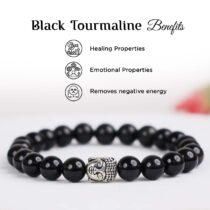 Black Tourmaline Buddha Bracelet For Men