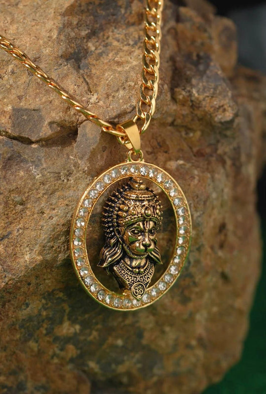 Gold-plated Hanuman Ji Pendant