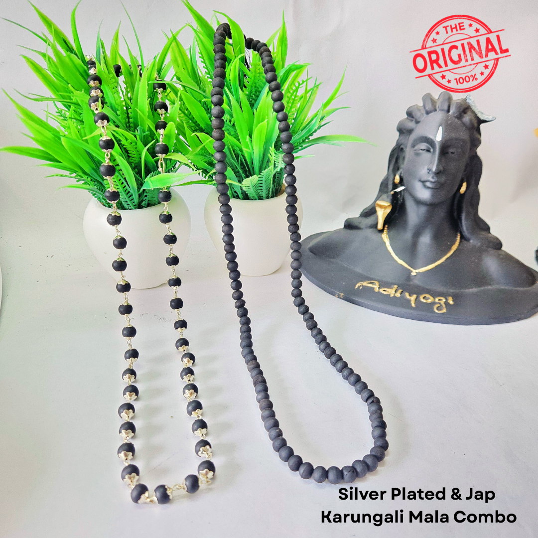 Karungali Malai Silver Plated Combo
